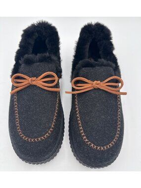 Skechers Women's Moccasin Cozy Lined Slippers Cozy Ojai-Black Size 8 Comfort